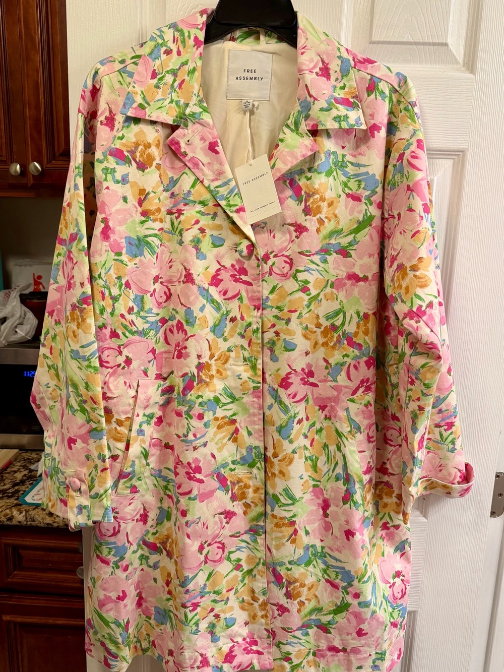 Viral Sold Out Free Assembly Pink Floral Car Coat